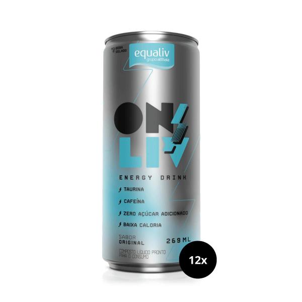 Imagem de 12x Energético Energy Drink Onliv Equaliv 269ml