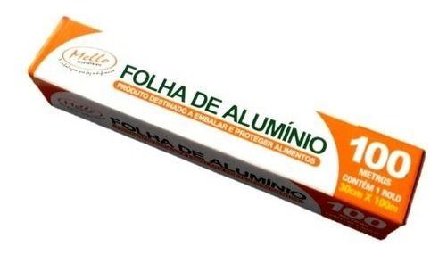12x Rolo De Papel Alumínio 30cm X 100m Mello Leve12 - Mello Descartáveis Imagem de 12x Rolo De Papel Alumínio 30cm X 100m Mello Leve12