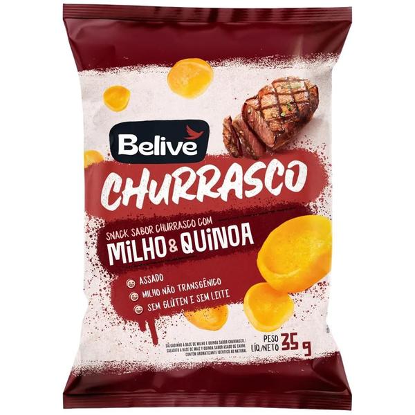 Imagem de 12x Snack De Milho Churrasco Zero Lactose /Glúten Belive 35g