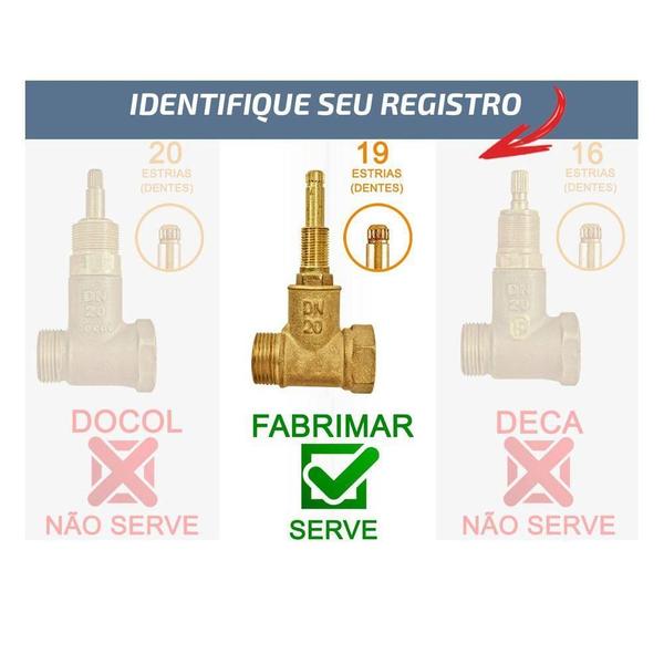 Imagem de 13 Acabamentos Cromado Quadrado Registro Pressão Fabrimar