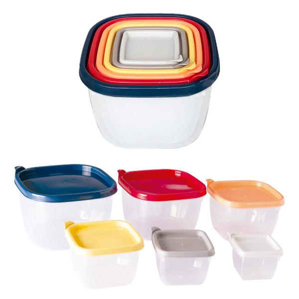 Imagem de 13 Potes para mantimentos alimento comida Vasilha plástica marmita tapoer tapuer tupperware plasútil