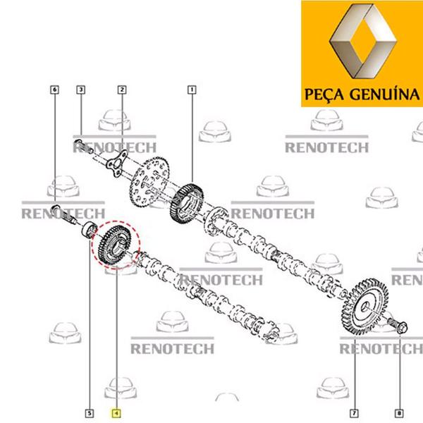 130246760r - engrenagem do comando de admissão - motor 2.3 16v m9t - a partir de 2013 - master iii - RENAULT GENUINA Imagem de 130246760r - engrenagem do comando de admissão - motor 2.3 16v m9t - a partir de 2013 - master iii