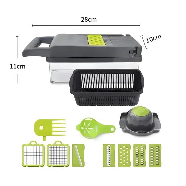 Imagem de 14/16 Em 1 Multifuncional Picador De Vegetais Fatiador Dicer Lidar Com Grelha De Alimentos