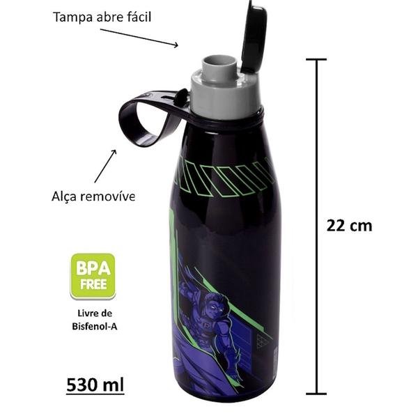 Imagem de 14582 Garrafa abre fácil do Batman Premium Plasútil 530ml - 1 Unidade