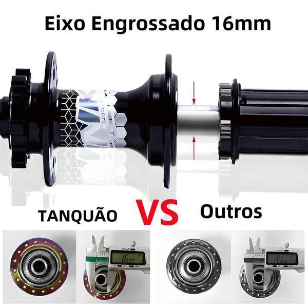 Imagem de 148mm Boost Mtb Bike Hub 120 Click 6 Garra Rolamento 32h 28h Hg Xd Ms Freio A Disco Micro Spline