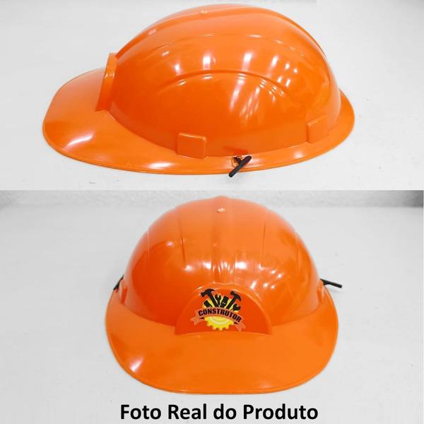 Imagem de 15 Chapéu Construção Capacete Fantasia de Engenheiro Laranja