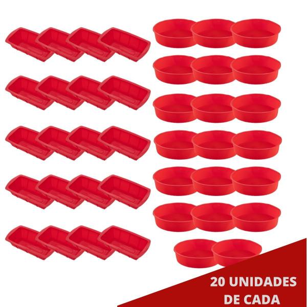 Imagem de 15 Conjunto Forma Silicone P/ Pães e Forma Redonda Sortida