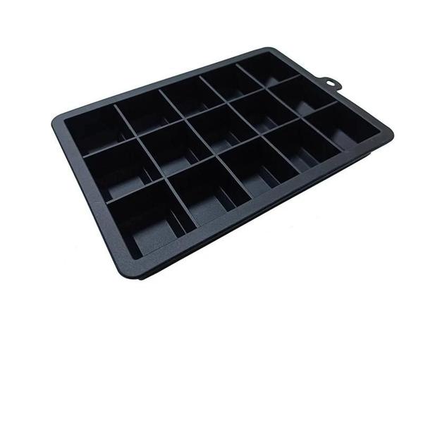 Imagem de 15 Moldes de Silicone Quadrados para Cubos de Gelo - Fácil Liberação para Sorvetes e Bebidas