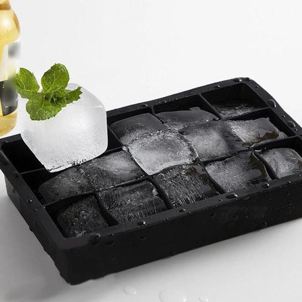 Imagem de 15 Moldes Quadrados De Silicone Para Cubos De Gelo, Liberação Fácil Para Sorvete E Bebidas De Verão,