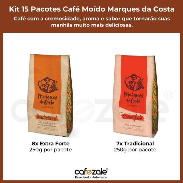 Imagem de 15 Pacotes de 250g de Café Moído, Marques da Costa