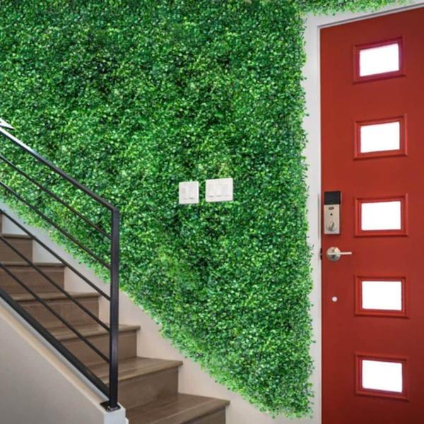 15 Placas Buchinho Artificial Painel Verde 60x40 Muro Inglês - Decor Artificial Imagem de 15 Placas Buchinho Artificial Painel Verde 60x40 Muro Inglês