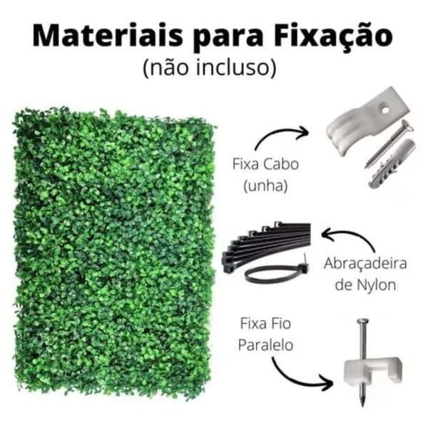 15 Placas Buchinho Artificial Painel Verde 60x40 Muro Inglês - Decor Artificial Imagem de 15 Placas Buchinho Artificial Painel Verde 60x40 Muro Inglês