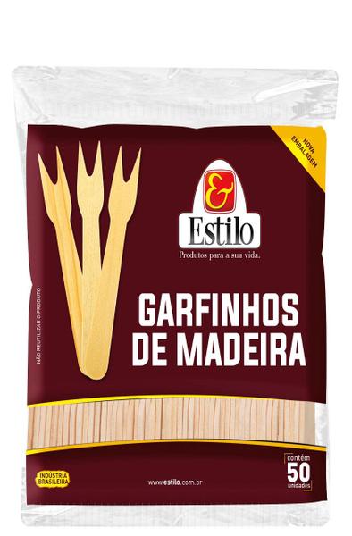 Imagem de 150 Garfo Garfinho para Bolo Sobremesa de Madeira