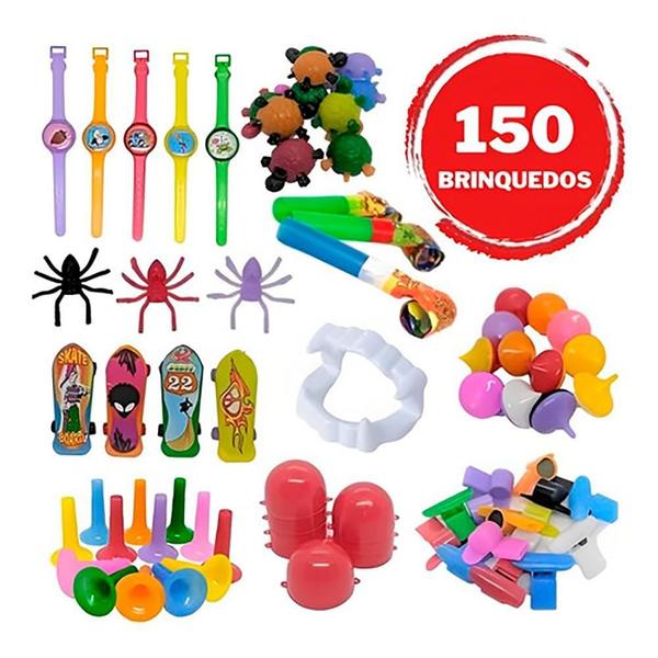 Imagem de 150 Mini Brinquedos Lembrancinha Sacolinha Infantil