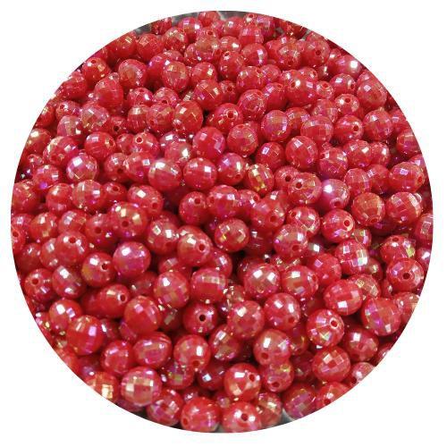 Imagem de 150 pçs miçanga bola crakelada 10MM  fruta cor  p/ bijuterias, colares, pulseiras e artesanatos em geral