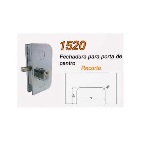 1520 - Fechadura para porta pivotante de vidro temperado blindex - Branco - Demarcos Engenharia Imagem de 1520 - Fechadura para porta pivotante de vidro temperado blindex - Branco