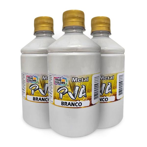 Imagem de 1,5L Tinta Pva Metal Branco (3x 500ml)