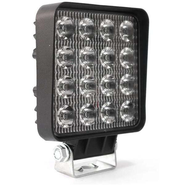 Imagem de 15Un Farol Milha Quadrado 16 Led 48W 12/24V Caminhão Trator