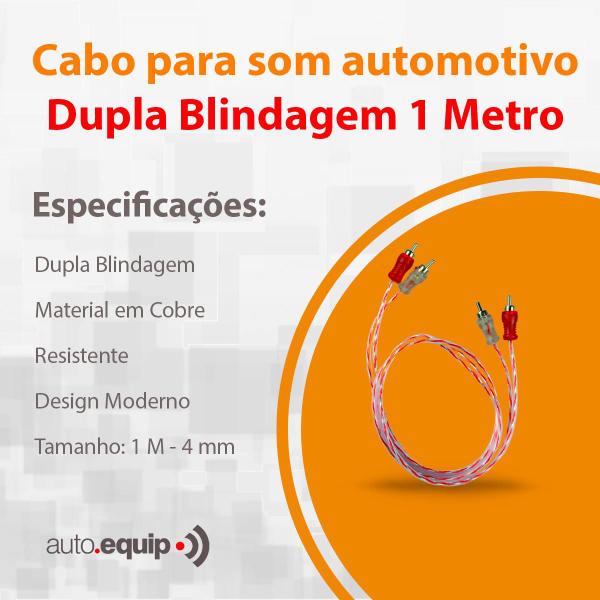 Imagem de 15x Cabo RCA Injetado 1M Plug em Metal Espessura 4mm Tech One