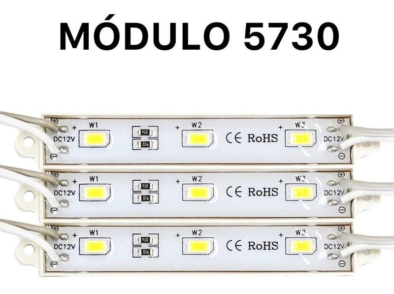 Imagem de 15x Módulo 5050 Smd 3 Led Ip65 Prova D'agua 12volts