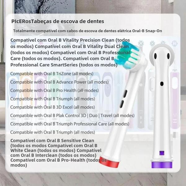 Imagem de 16 Cabeças de Reposição para Escova Oral-B - Compatíveis com Escovas Elétricas Braun