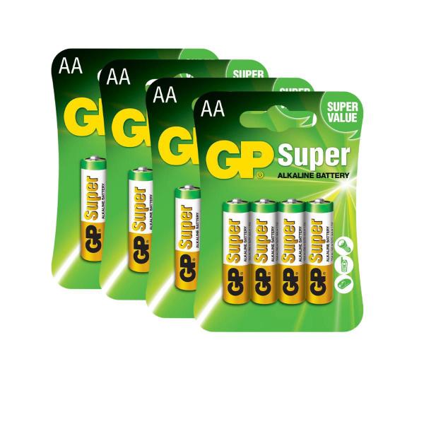 Imagem de 16 Pilhas GP Batteries Super Alcalina AA Pequena 1.5V 15A-C4