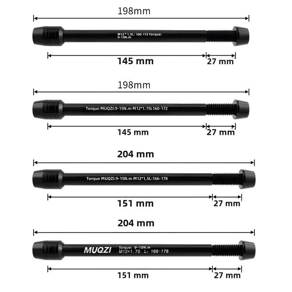 Imagem de 160-172mm 166-178mm Muqzi Trainer Através Do Eixo Adaptador M12 X 1.5 1.75 Rosca Espetos De