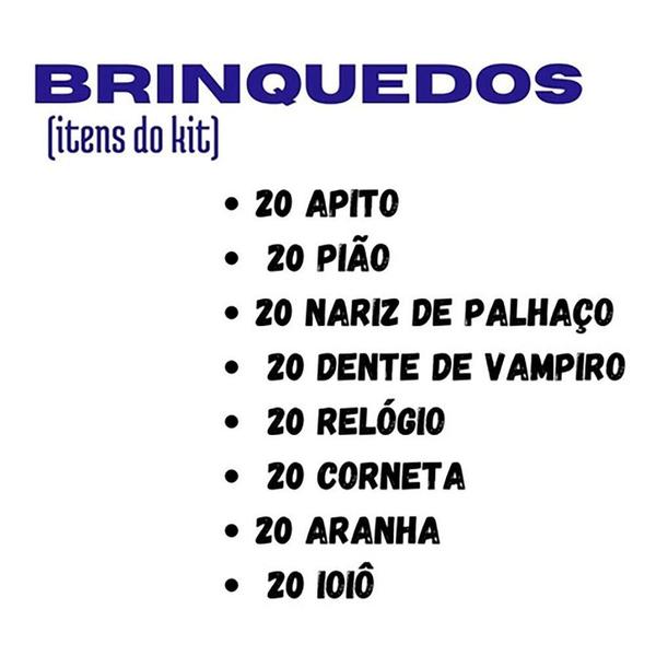 Imagem de 160 Mini Brinquedos Lembrancinha Sacolinha Infantil