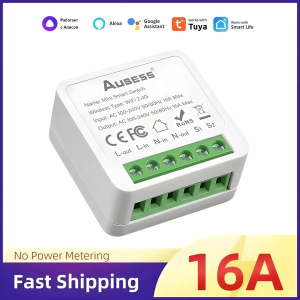 Imagem de 16A Wifi Mini Interruptor Inteligente DIY Interruptor De Luz Sem Fio Com Tuya Smart Life App Alexa