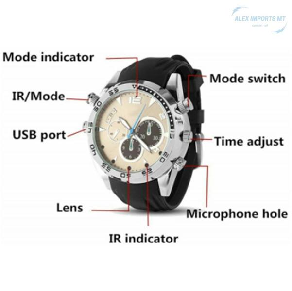 Imagem de 16gb Visão Noturna Relógio Espião Para Advogados e Detetive