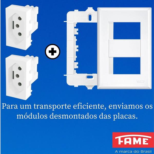 Imagem de 16un Tomadas e Interruptores 4x2 4x4 Com Placa Evidence FAME