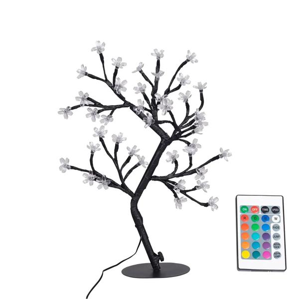 Imagem de 17 Polegada Flor De Cerejeira Luz 40 Led Usb Alimentado Mesa Flor Artificial Bonsai Lâmpada