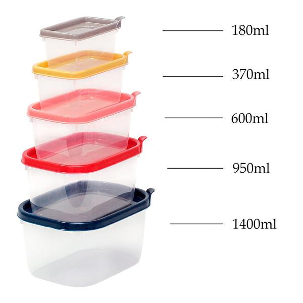 Imagem de 17 potes porta alimento mantimento comida Vasilha marmita tapoer tapuer tupperware plástico plasútil