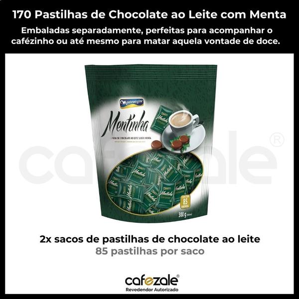 Imagem de 170 Pastilhas de Chocolate com Menta, Mentinha, Montevérgine