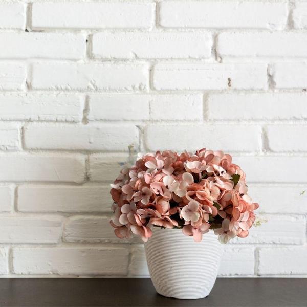 Imagem de 18 buques mini hortênsia flor artificial preço atacado decoração de festa casamento arranjo floral - DE1923