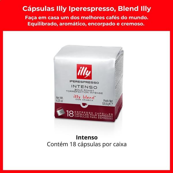 Imagem de 18 Cápsulas, Café Illy Blend, Intenso Illy Iperespresso