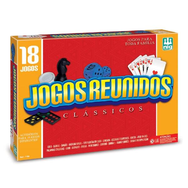 Imagem de 18 Jogos Clássicos Reunidos - Tabuleiro - Nig Brinquedos