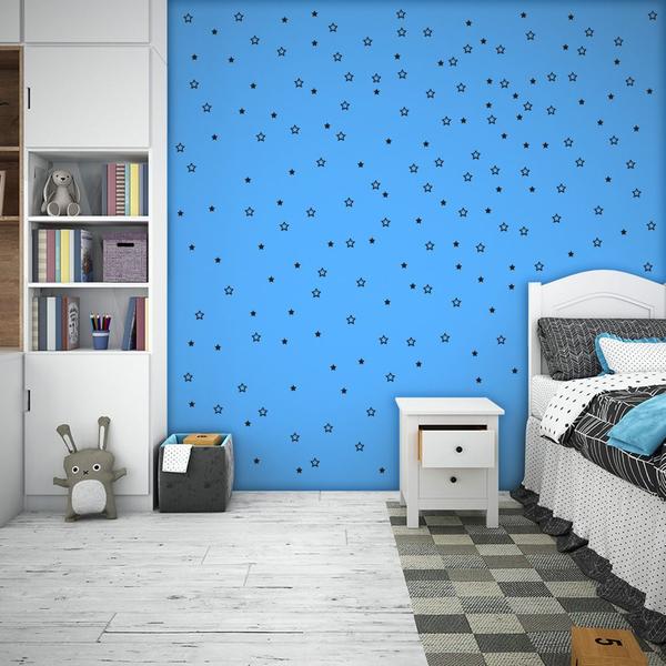 Imagem de 180 Adesivos Decoração De Parede Estrela Estrelinhas Vazadas