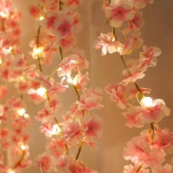 Imagem de 180cm Videira de Flores Artificiais Sakura - Decoração para Casamento, Jardim e Festa