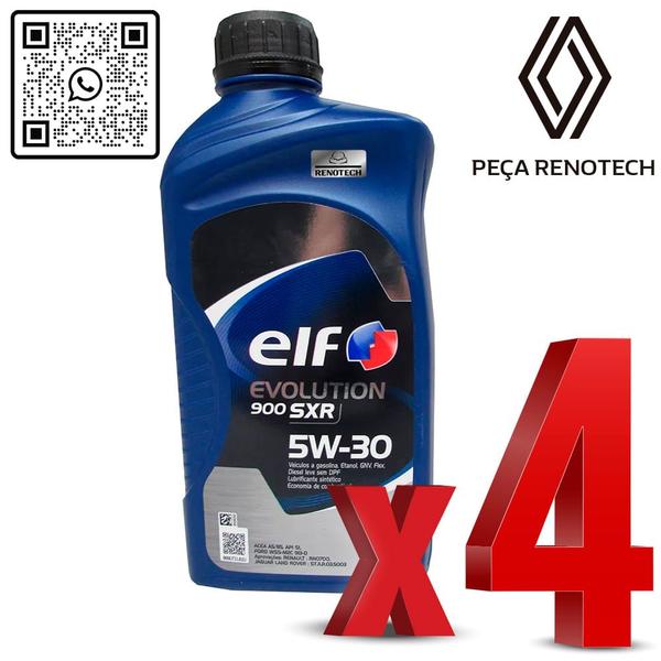 Imagem de 181748 - kit com 4 litros de óleo 5w30 sl elf evolution sxr - sintetico