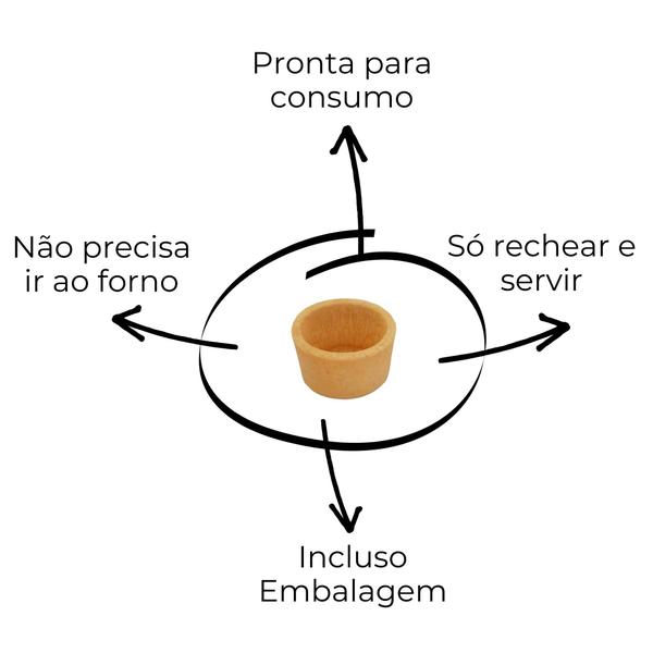 Imagem de 192 Base Torta Salgada Pronta Redondo 4cm Tortinha Tartelete