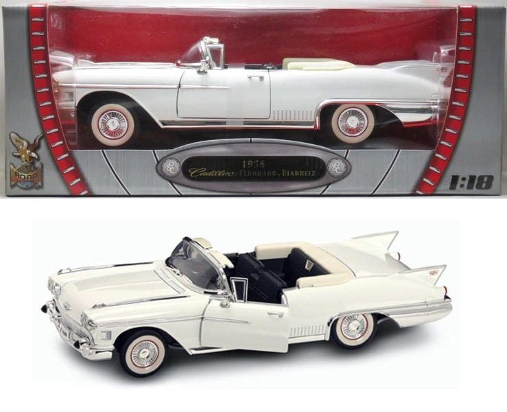 Imagem de 1958 Cadillac Eldorado Biarritz Branco - Road Signature Collection - 1/18 - Yat Ming