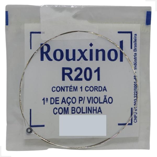 Imagem de 1ª Corda MI Avulsa Rouxinol de Aço P/ Violão Com Bolinha