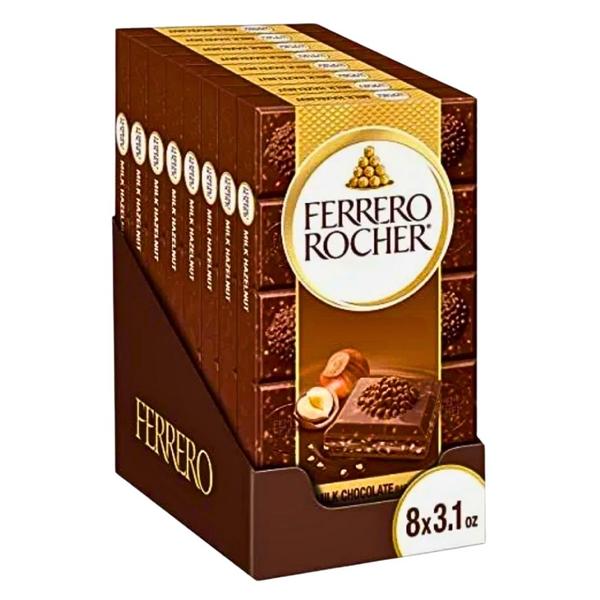 Imagem de 1cx De Barra De Chocolate Ao Leite FERRERO ROCHER 90g - 8un