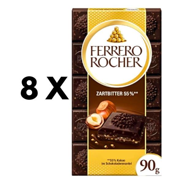 Imagem de 1cx De Barra De Chocolate Dark 55% FERRERO ROCHER 90g - 8un