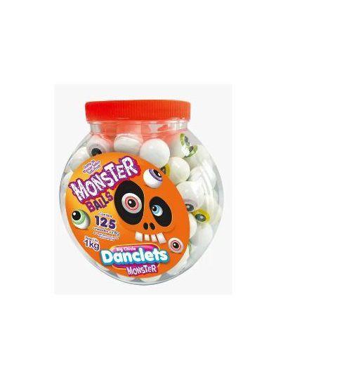 Imagem de 1kg Big Chicle Danclets Ball Pote C/125 Bolão Chiclete Festa