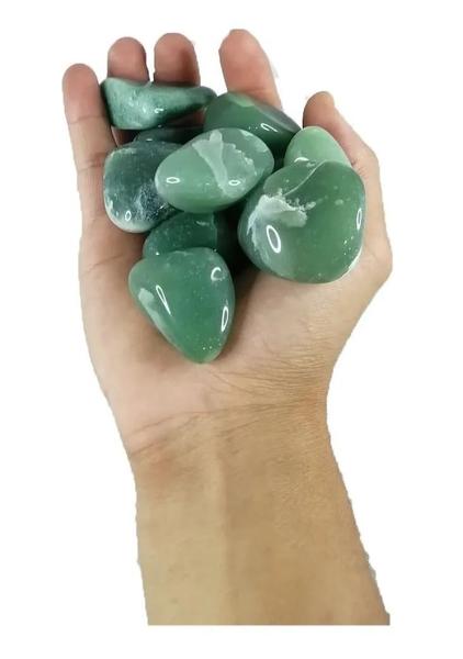 Imagem de 1Kg De Pedra Rolada De Quartzo Verde Natural - A Grade