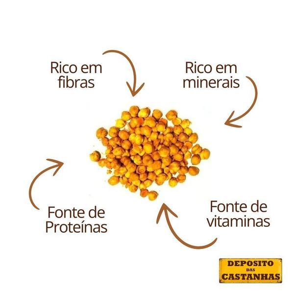 Imagem de 1Kg Grão De Bico Mostarda E Mel Fonte de Energia