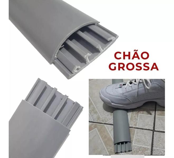 Imagem de 1M Canaleta De Chão Piso Esconder Cabo Esconde Fio De Chao