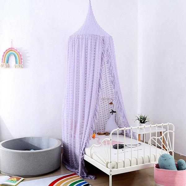 1PC 60 * 240cm Cama de copa chiffon infantil, cama de renda pendurada - Wokex Imagem de 1PC 60 * 240cm Cama de copa chiffon infantil, cama de renda pendurada